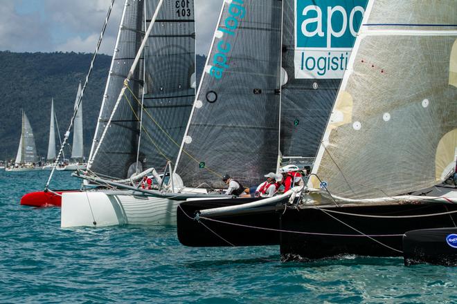Morticia and APC Mad Max at the start of the deiv 1 multi hulls. - Abell Point Marina Airlie Beach Race Week © Shirley Wodson